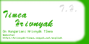 timea hrivnyak business card