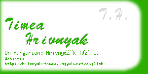 timea hrivnyak business card